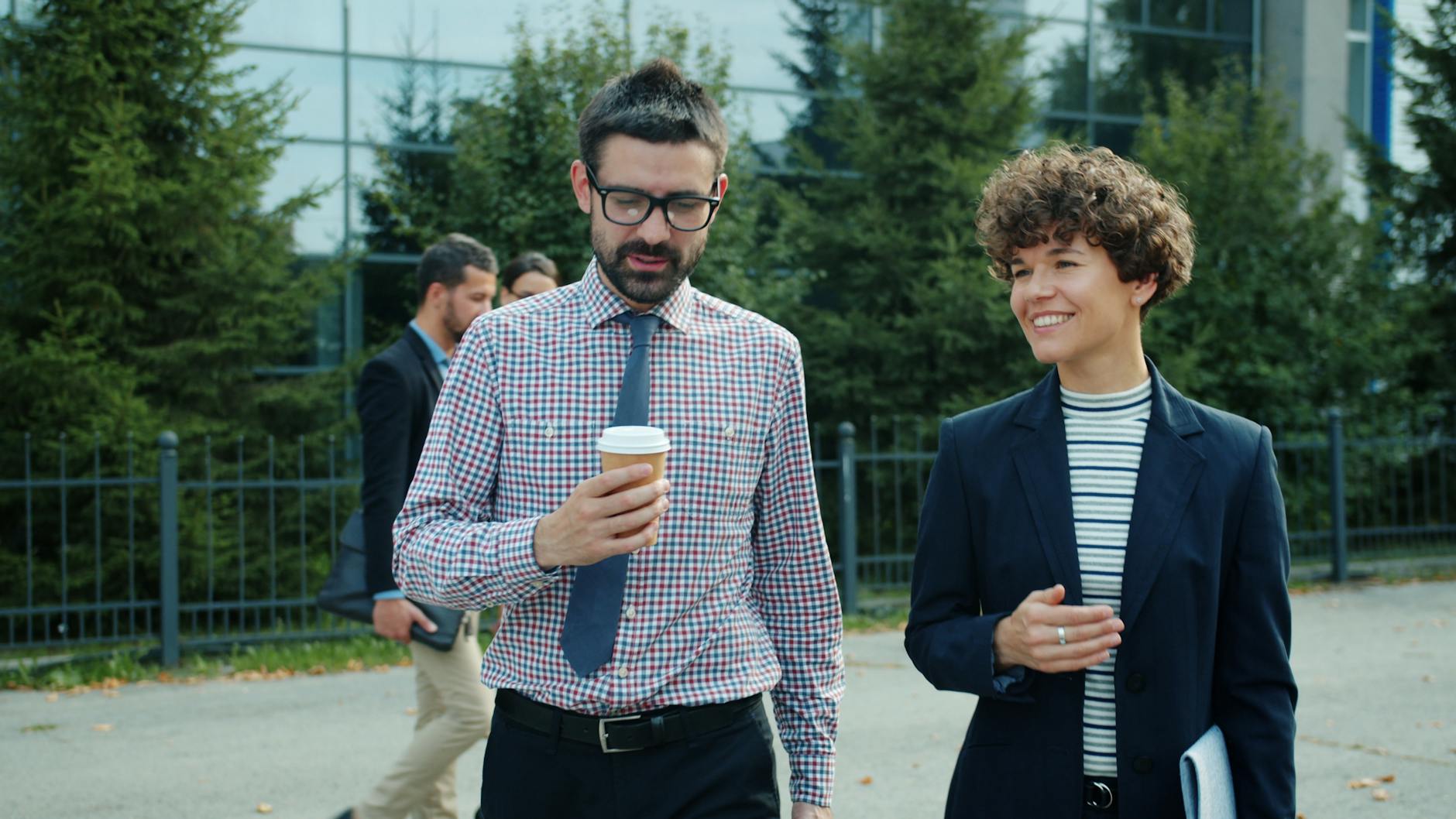 business casual outfit male female
