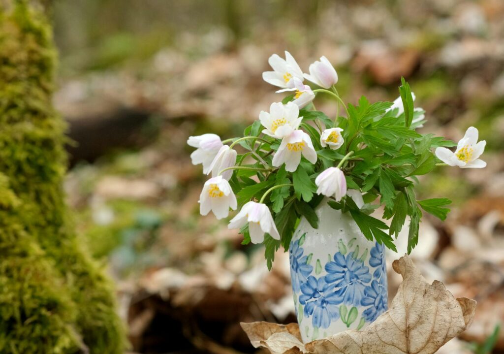 forest floral perfume bottle