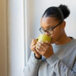 person drinking water UK