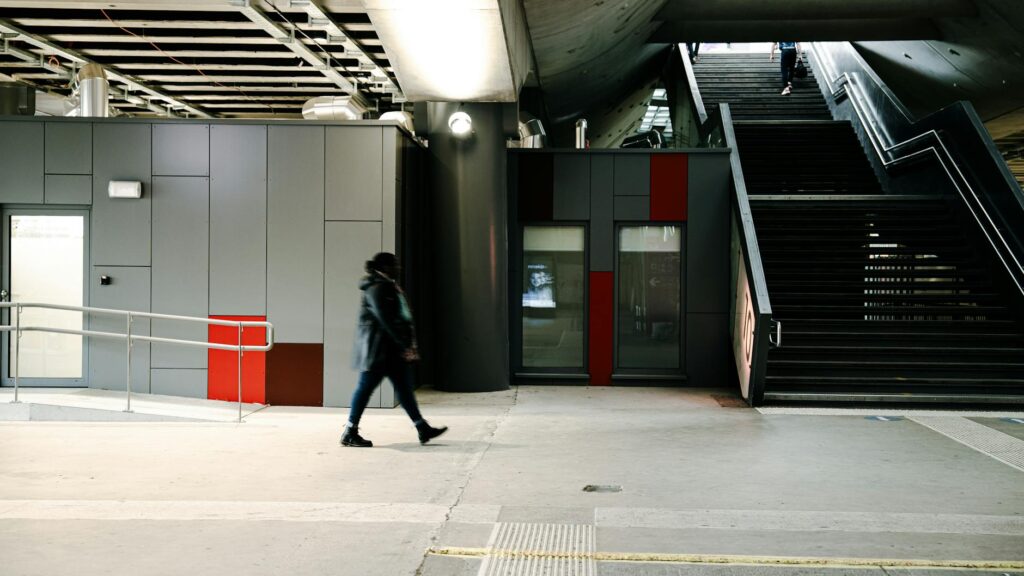 person walking with fitness tracker