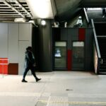 person walking with fitness tracker