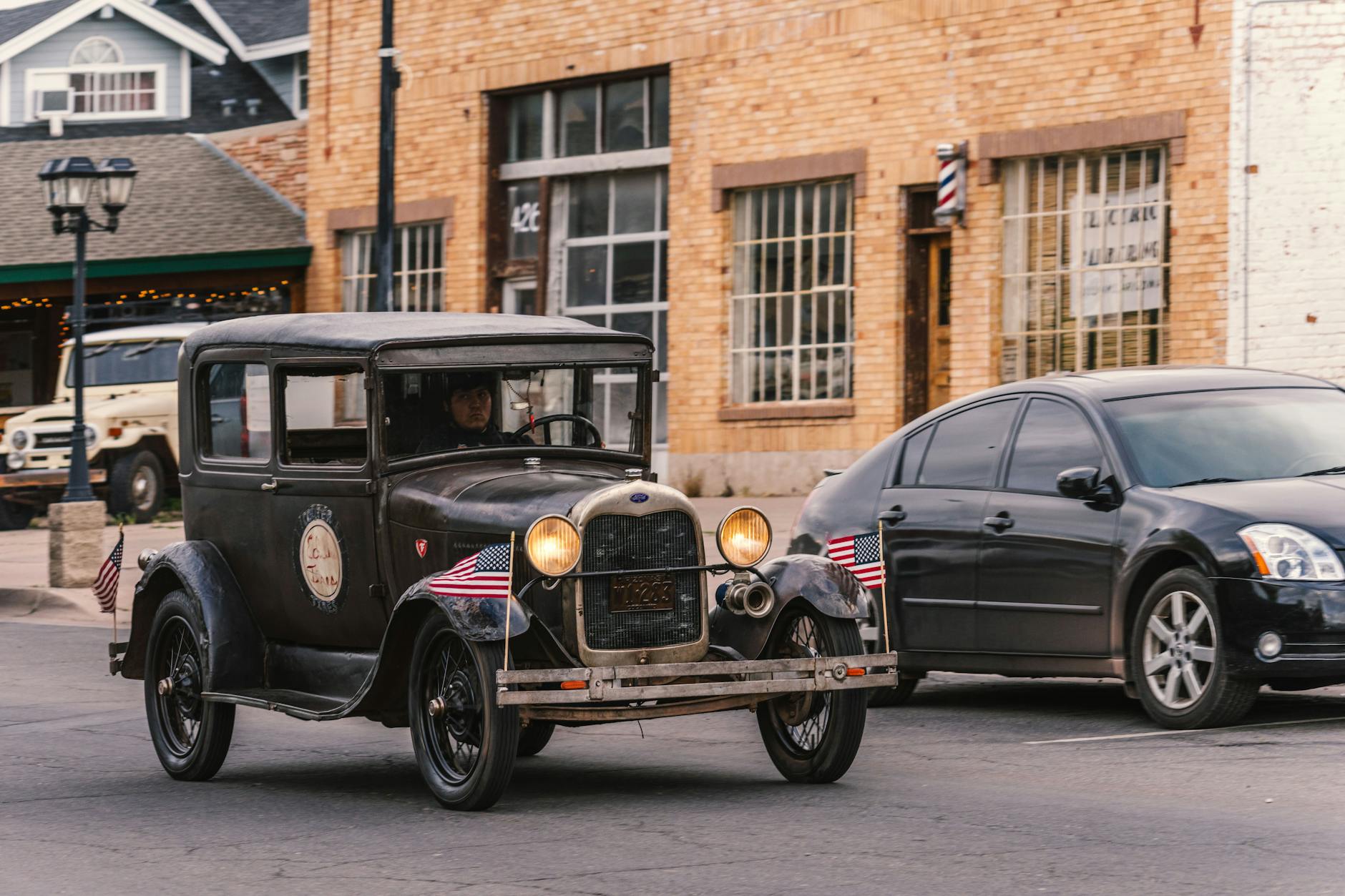 vintage Ford factory exterior