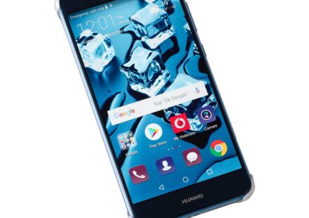 android phone with app icons