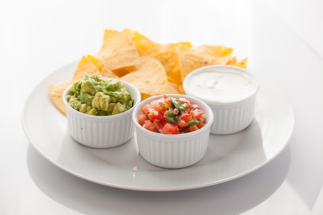 appetizer platter with dips and crackers