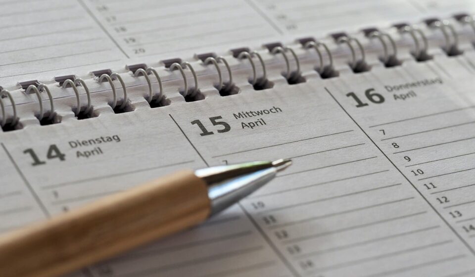 calendar with date marked