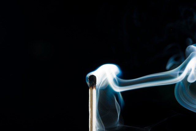 close up of smoke tendrils