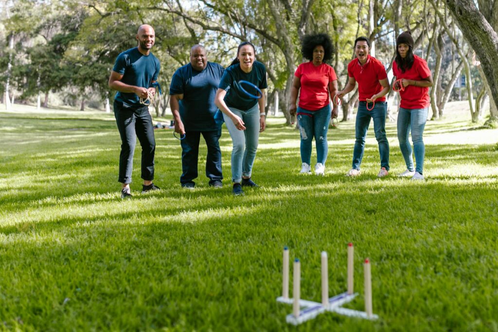 diverse group playing video games