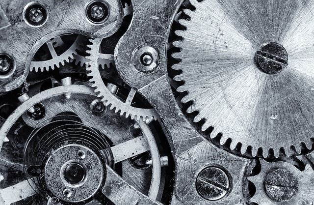 illustration of ethical gears and legal scales representing AI regulation