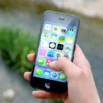 person transferring apps phone