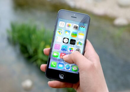 person transferring apps phone