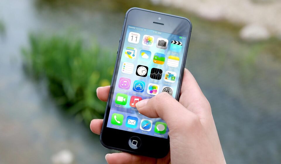person transferring apps phone