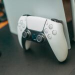 PS5 console with controller