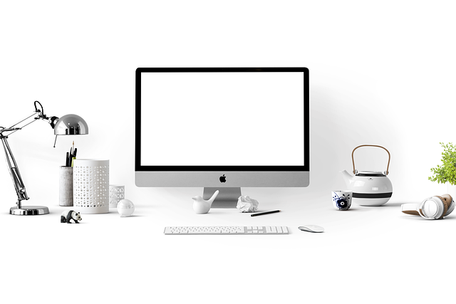 Screensaver on a computer monitor displaying animated patterns