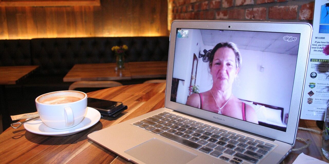 Skype interface laptop