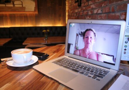 Skype interface laptop
