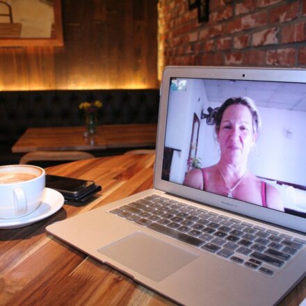 Skype interface laptop