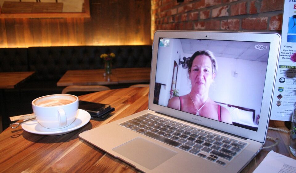Skype interface laptop